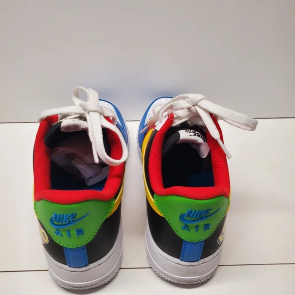 Nike Air Force1 '07 QS Shoes "UNO" White Black Red Blue Yellow - Picture 3 of 7